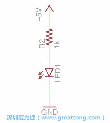 如圖所示放置一個(gè)開(kāi)關(guān)（switch）、10K電阻器（10k resistor）和0.1μF的電容（0.1μF capacitor），并把開(kāi)關(guān)的一端連到接地端上。