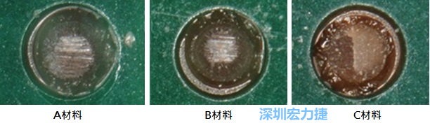 圖14- 冷球拉力試驗后，光學(xué)顯微鏡下的失效模式