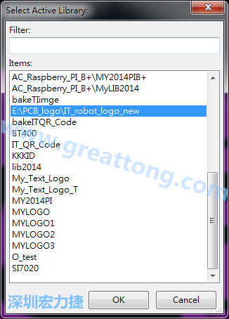 若要存到另外一個library 里， 要點選在File->Current library 重新再選擇Active Library， 就可以點選 File->Save Module in Acitve library 